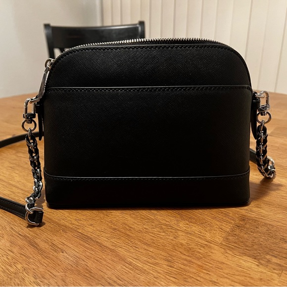 Large Saffiano Leather Dome Crossbody Bag - Picture 5 of 10